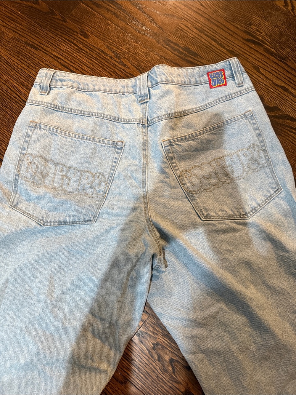 Empyre Light Blue Wash Wide Leg Skate Jeans Size 36 Loose Fit Denim